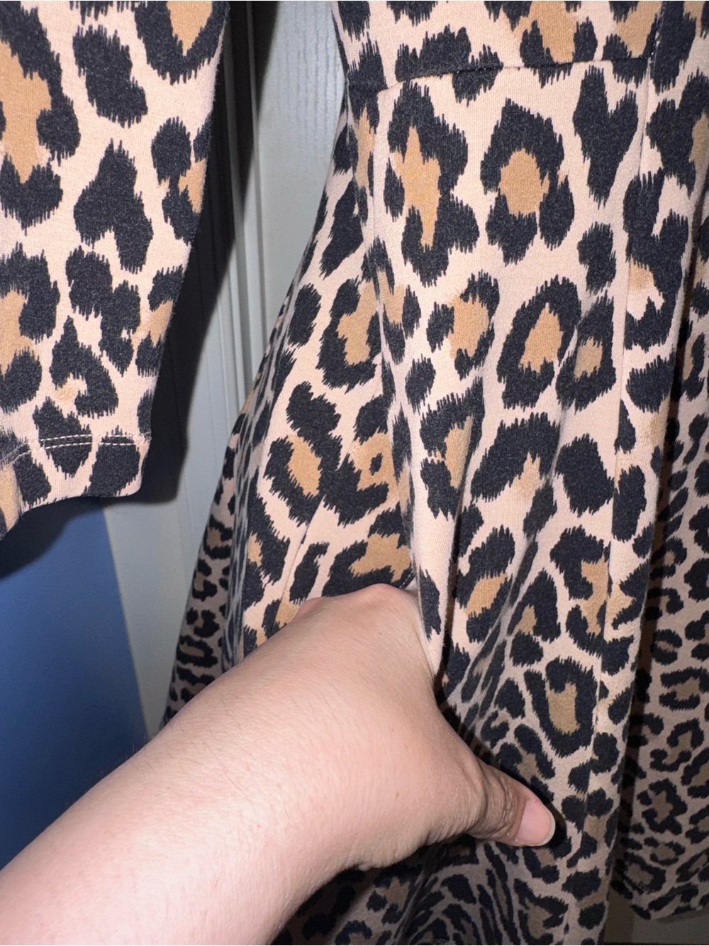 kate spade Leopard Print Long-Sleeve Fit & Flare Dress with pockets size 4 - Picture 3 of 11